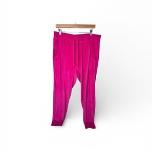 Fashion Nova Pink Velour Drawstring Joggers Plus Size 2X